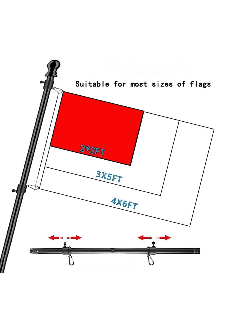 Flagpole Suitable For 2X3, 3X5, 4X6FT Flag Heavy Garden Flagpole Outdoor Or Outdoor Wall-Mounted Flagpole For Street Games