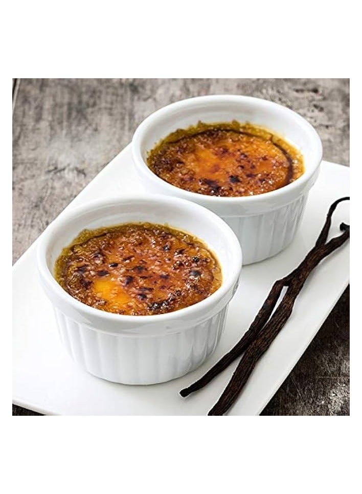 Porcelain Ramekins 4OZ,Set of 8, Souffle Dishes, Oven Safe Ramekin Bowls Serving For Creme Brulee, Custard, Pudding, Mini Desserts, Jam, Dips, Sauces