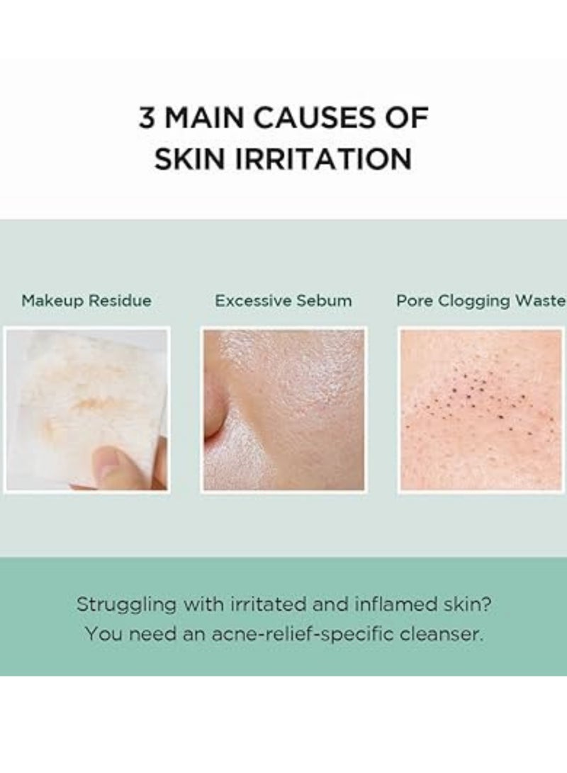 Includes BHA Foam Cleanser 125ml, Purifying Toner 210ml, Relief Ampoule 100ml Face Scrubber | Complete Acne Relief and Hydration Set 435ml