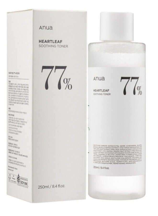 Heartleaf 77% Soothing Toner I Ph 5.5 Skin Trouble Care, Calming Skin, Refreshing, Hydrating, Purifying, Cruelty Free, Vegan For Sensitive, Combination (250Ml / 8.45 Fl.Oz.), Korean Skincare 250ml