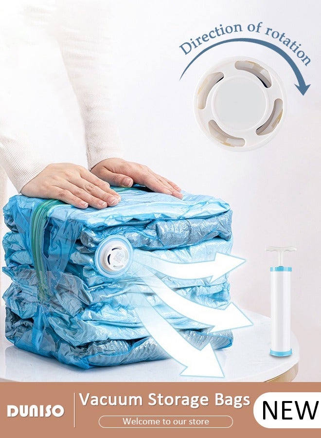 Vacuum Storage Bags-5 Compression Bags No Pump or Pump Needed Reusable Compression Bags 50*70*30cm extra Large Space Saver Home Packing Organizers for Packing, Clothes, Comforters, Blankets