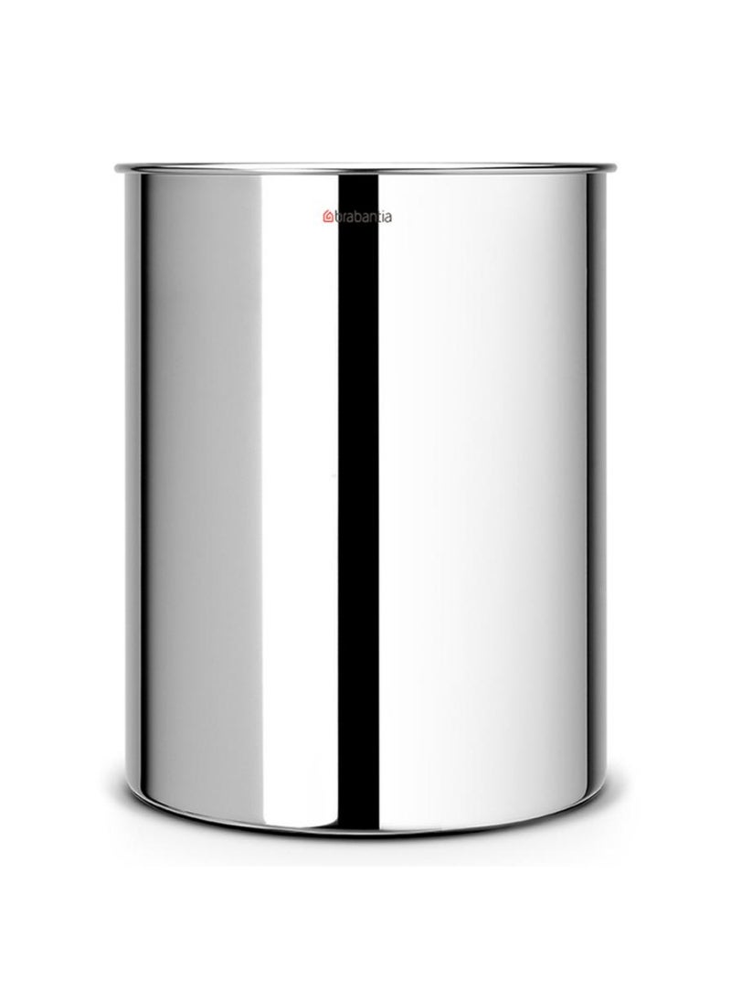 Waste Paper Bin Brilliant Steel 15 L Silver