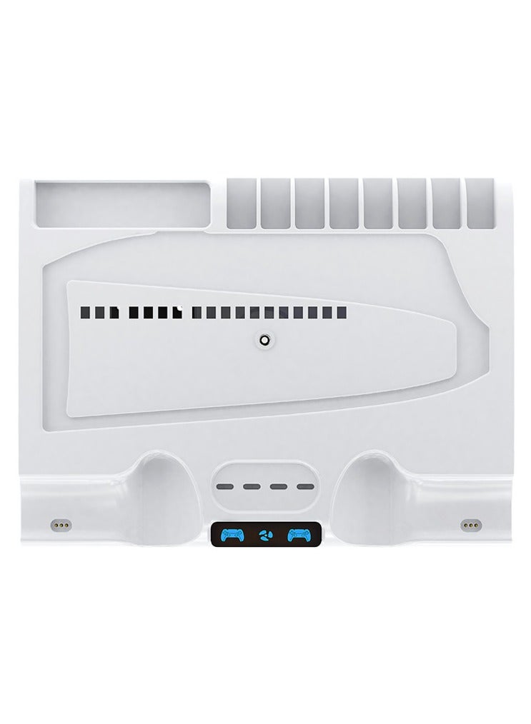 PS5 Slim slim and lightweight host cooling base, dual handle base for charging, portable hard drive, remote control, disc storage