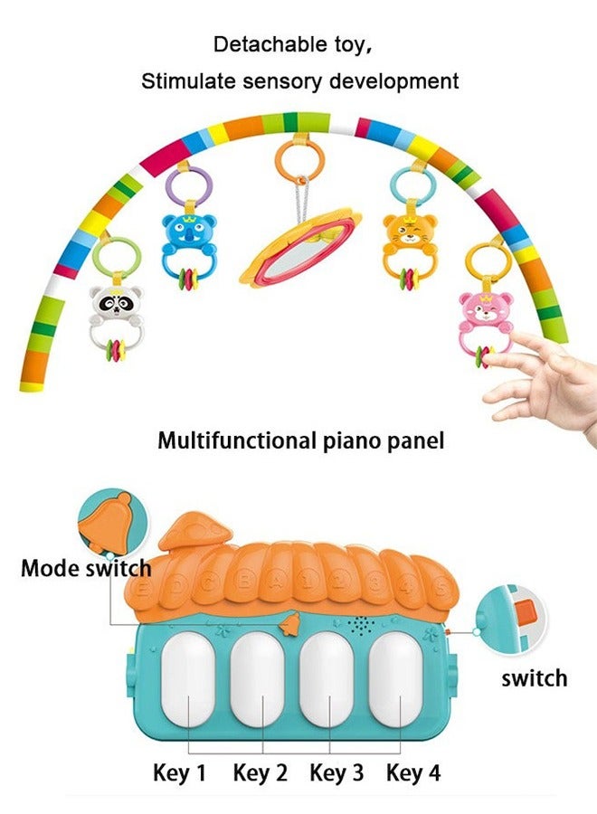 Baby Gym Play Mat Kick and Play Piano Gym Musical Activity Center for Toddlers Multicolor