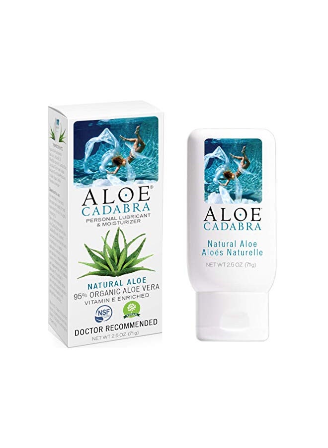 Aloe Cadabra Organic Water Based Personal Lubricant and Natural Moisturizer, Natural 2.5 Ounce