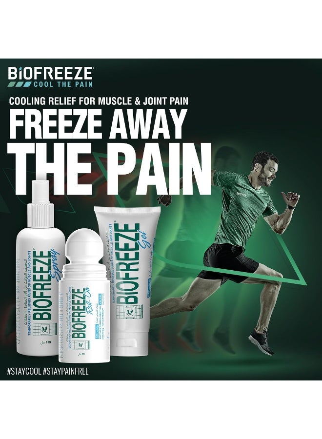 Pain Relief Spray, Temporary Relief From Muscle & Joint Pain, Soothing Natural Menthol With Ilex, 118Ml