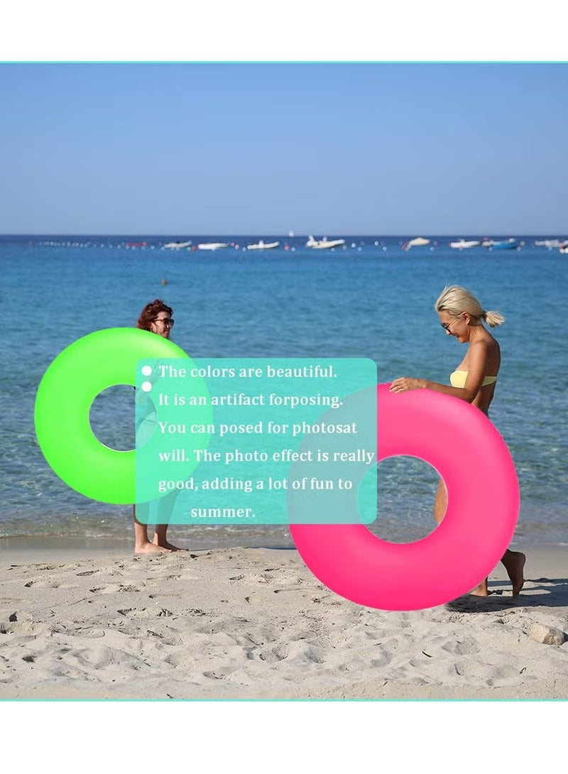 Swim Rings Pool Inflatables for Kids, Inflatable Pool Floats for Kids, 3pcs Kids Rubber Ring for Swimming, for Kids Swimming Pool Summer Beach Water Party (Random Color)