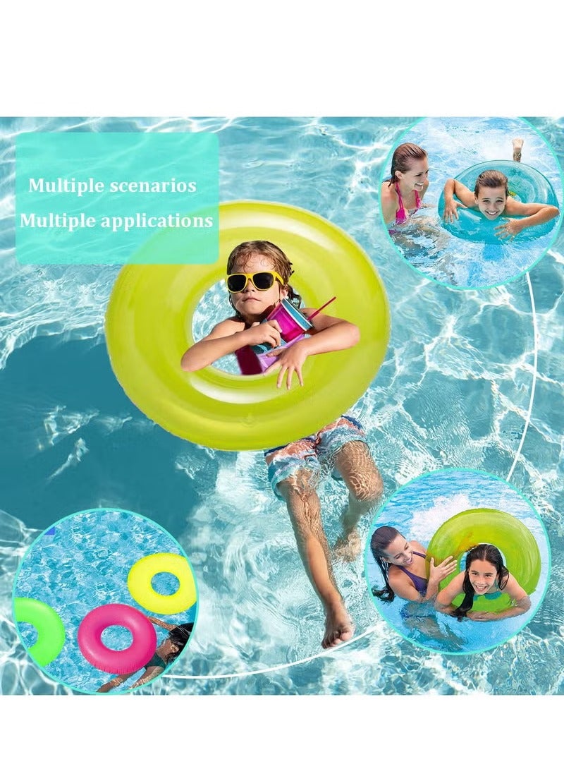 Swim Rings Pool Inflatables for Kids, Inflatable Pool Floats for Kids, 3pcs Kids Rubber Ring for Swimming, for Kids Swimming Pool Summer Beach Water Party (Random Color)