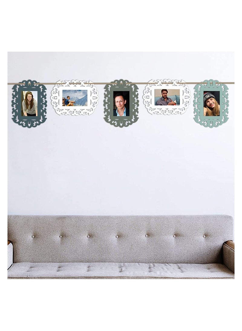 Wooden Picture Frames Creativity with 12 Blank Unfinished Wooden Picture Frames Perfect for DIY Crafts Home Decor and Tree Hanging Includes Jute Rope for Wallet Sized Photo Masterpieces