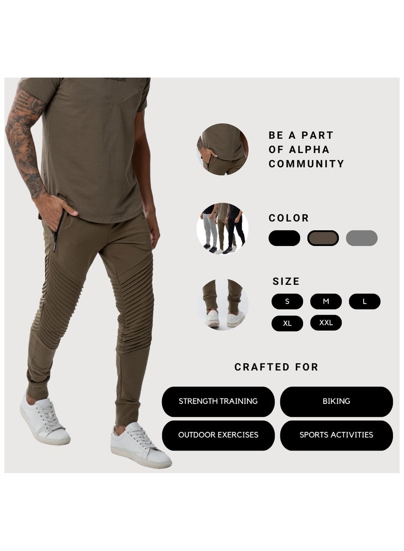 AlphaSquad Athletic Mens Jogger Lightweight Gym Jogger Pants, Men's Workout Sweatpants with Zip Pocket