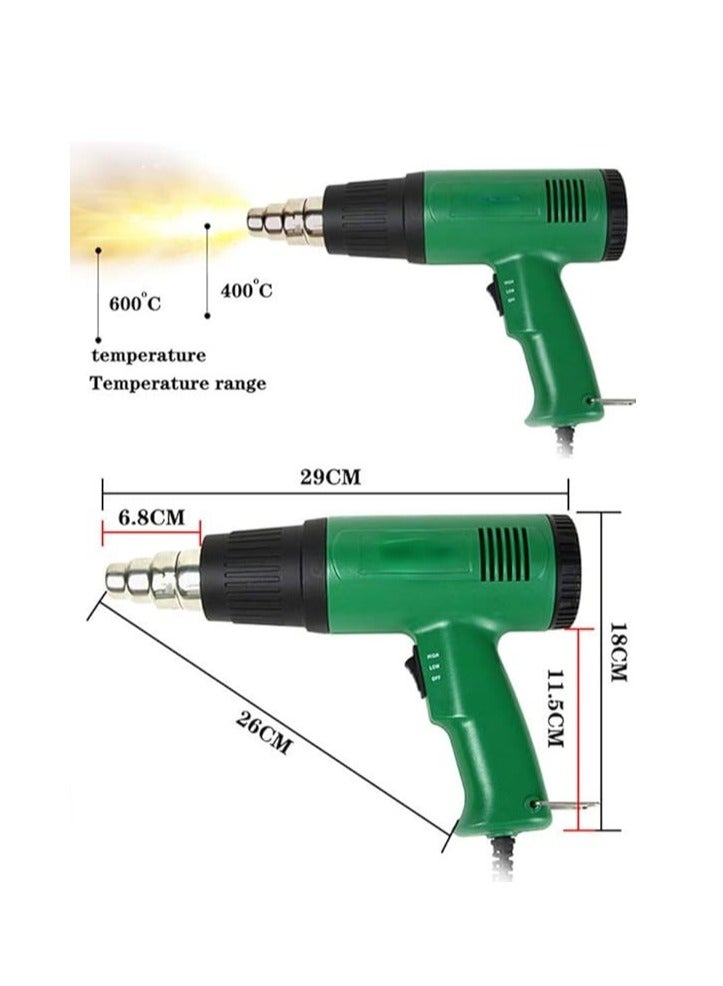 Heat Gun Industrial Thermostatic Plastic Welding Torch Hot Air Gun Electric Digital Heat Gun Heat 110V Shrink Hot Hair Dryer