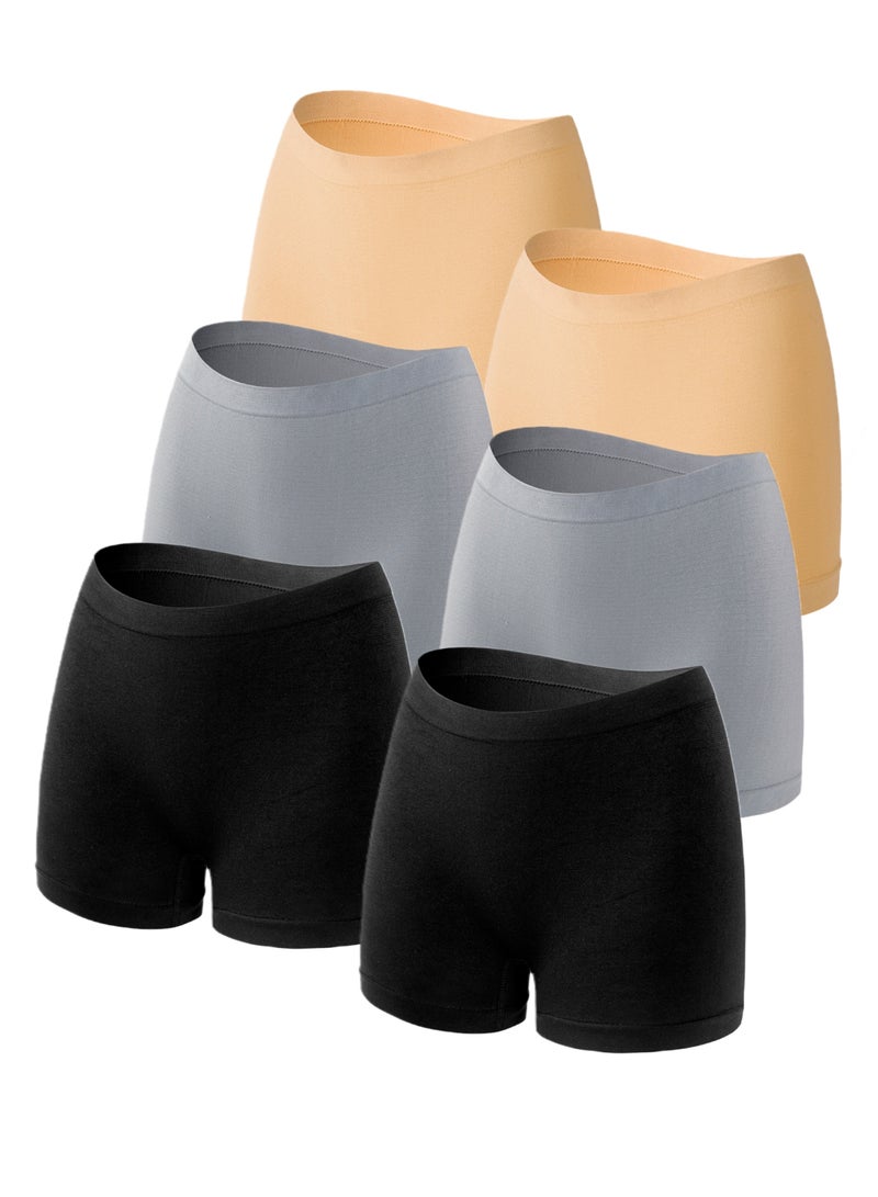 Women's Large Boxer Briefs, Can Be Worn as a Base Layer or as an Outerwear Shorts 6-Pack