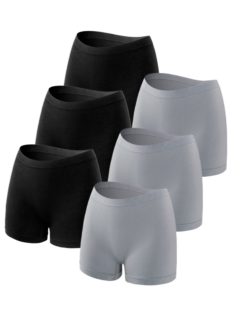 Women's Large Boxer Briefs, Can Be Worn as a Base Layer or as an Outerwear Shorts 6-Pack