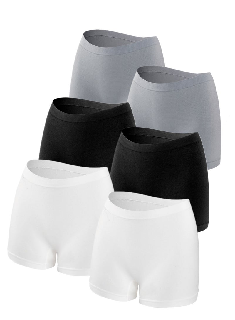 Women's Large Boxer Briefs, Can Be Worn as a Base Layer or as an Outerwear Shorts 6-Pack