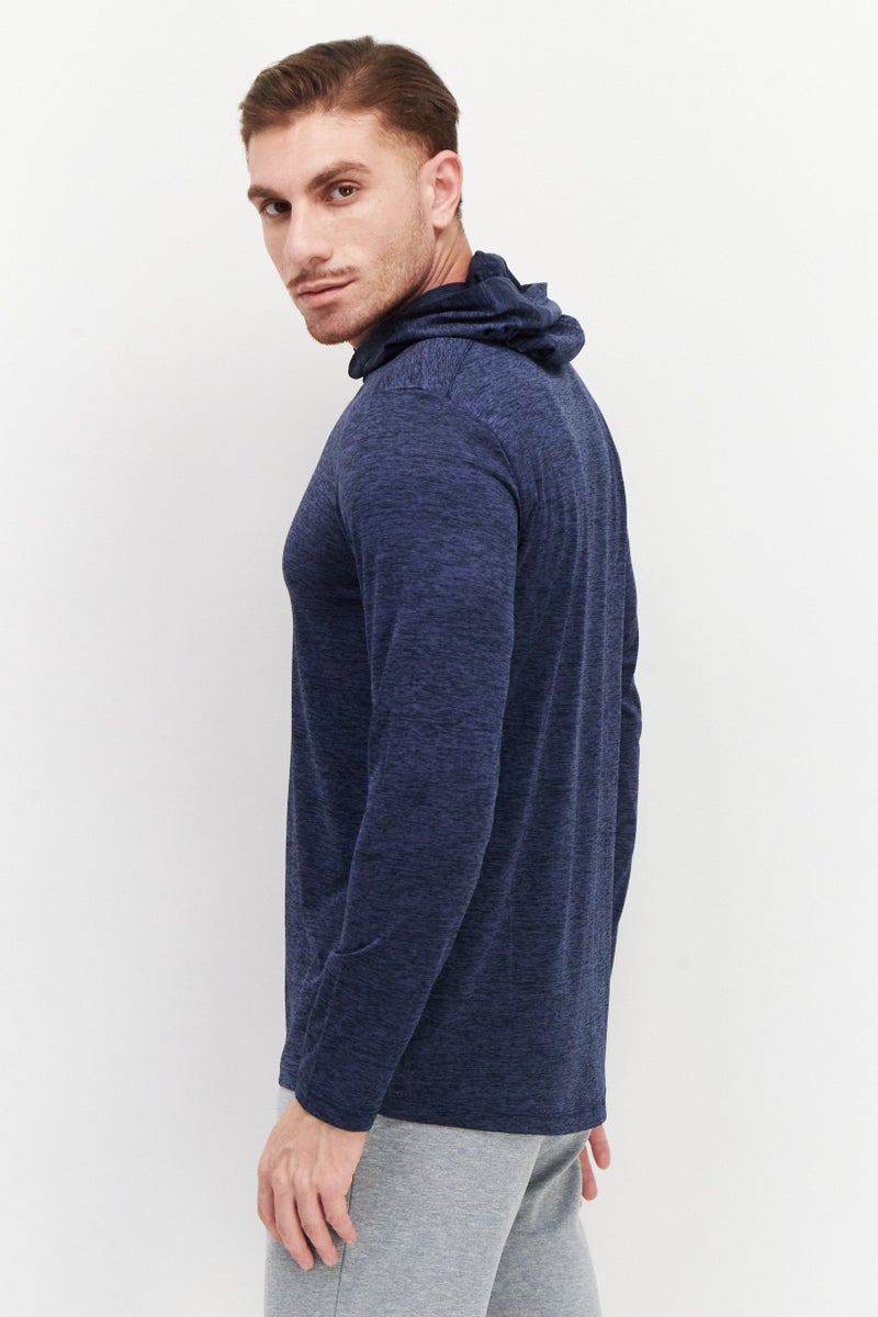 Men Sportswear Fit Hooded Training Sweatshirt, Navy Blue