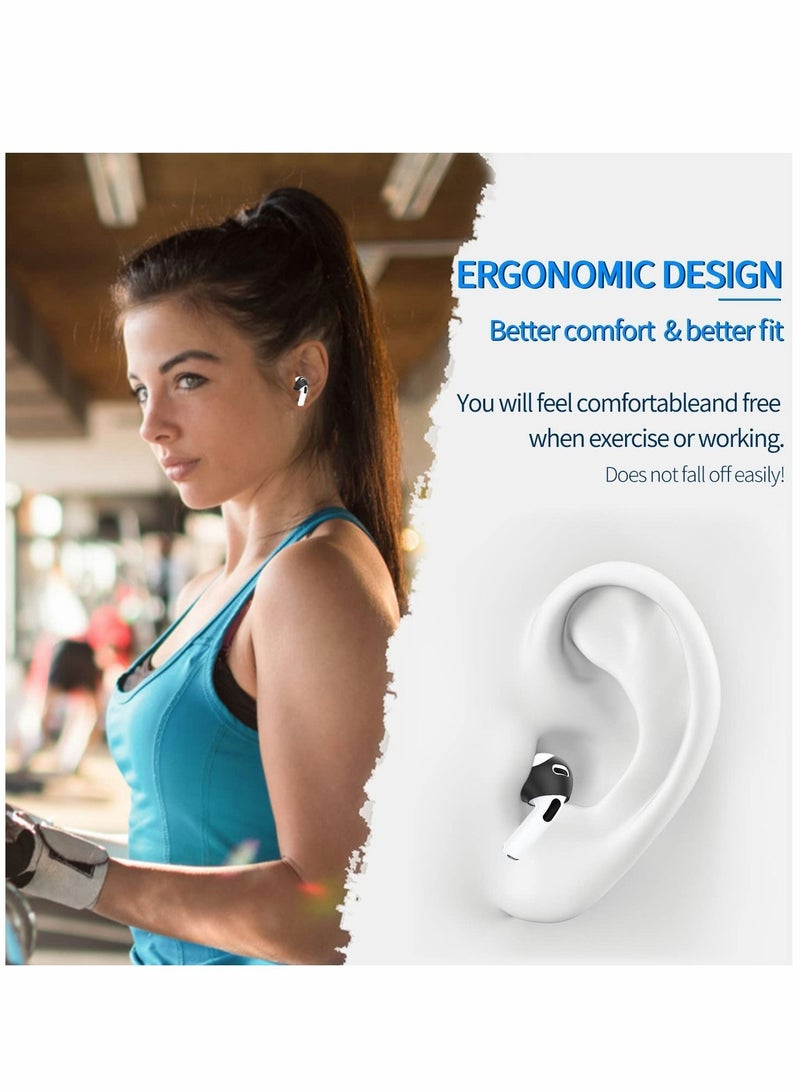 Ear Tips Covers for AirPods 3 Fit in The Case Anti Scratches/Slip/Dust/Shock Silicone Accessories Compatible with 3rd Generation (5 Pairs/5 Colors)