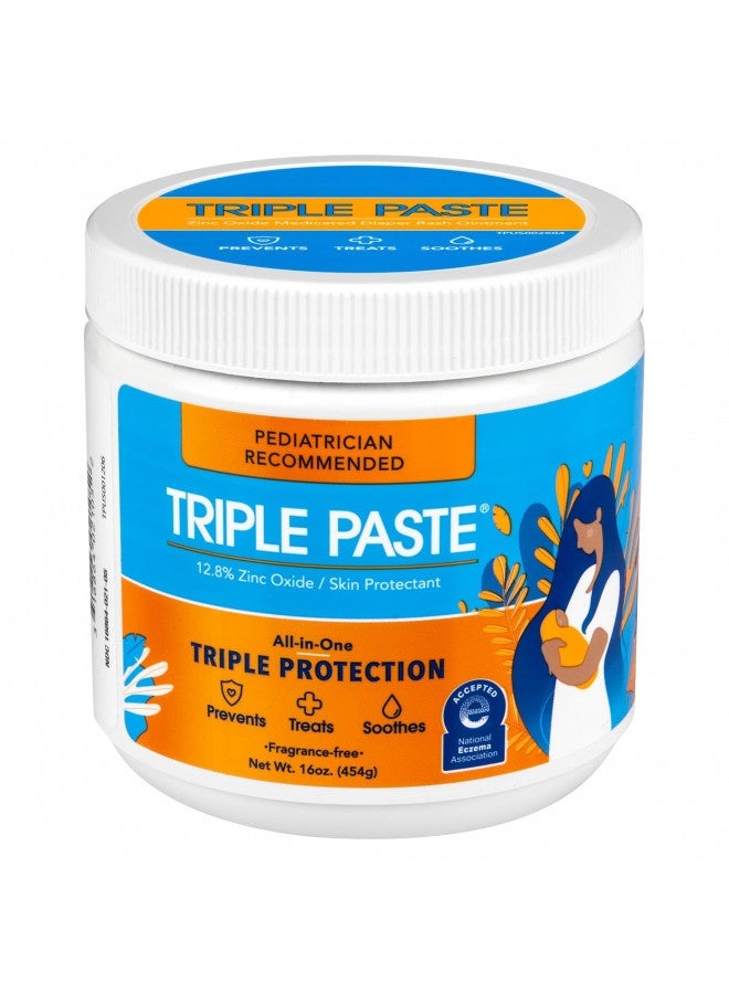Triple Paste Diaper Rash Cream For Baby, 16 Oz