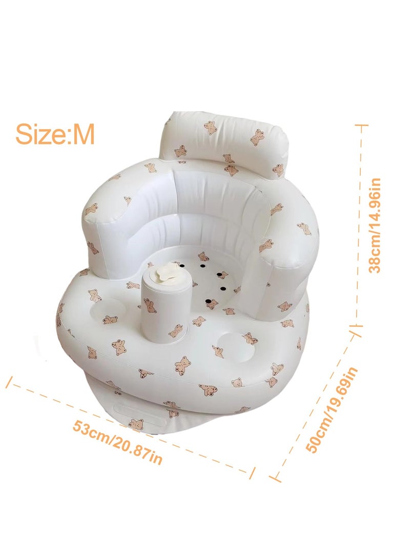 Inflatable Baby Seat, Baby Floor Seats for Babies 3-36 Months, Sit Up Chair with Built-in Air Pump, Portable Infants Back Support Seater, Sit Me Up Seat for Home, Travel