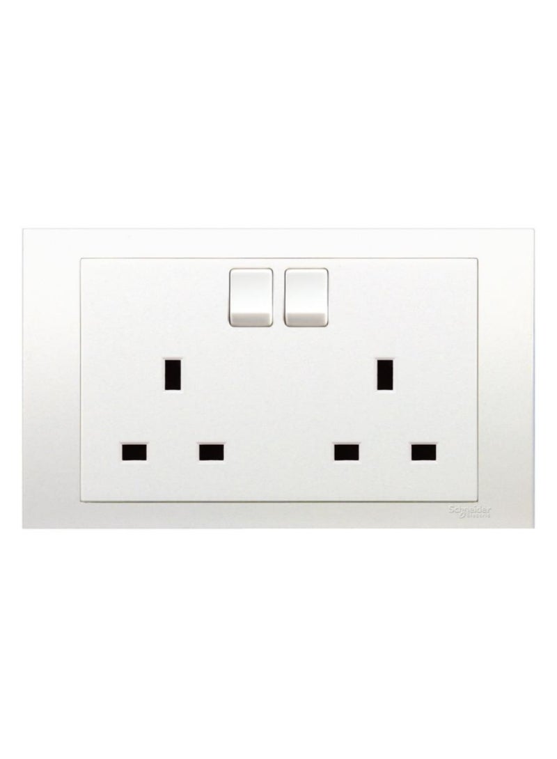 Vivace 2 Gang Switch Socket 14 8 X 8 7 X 3 5 Cm 250 Vac