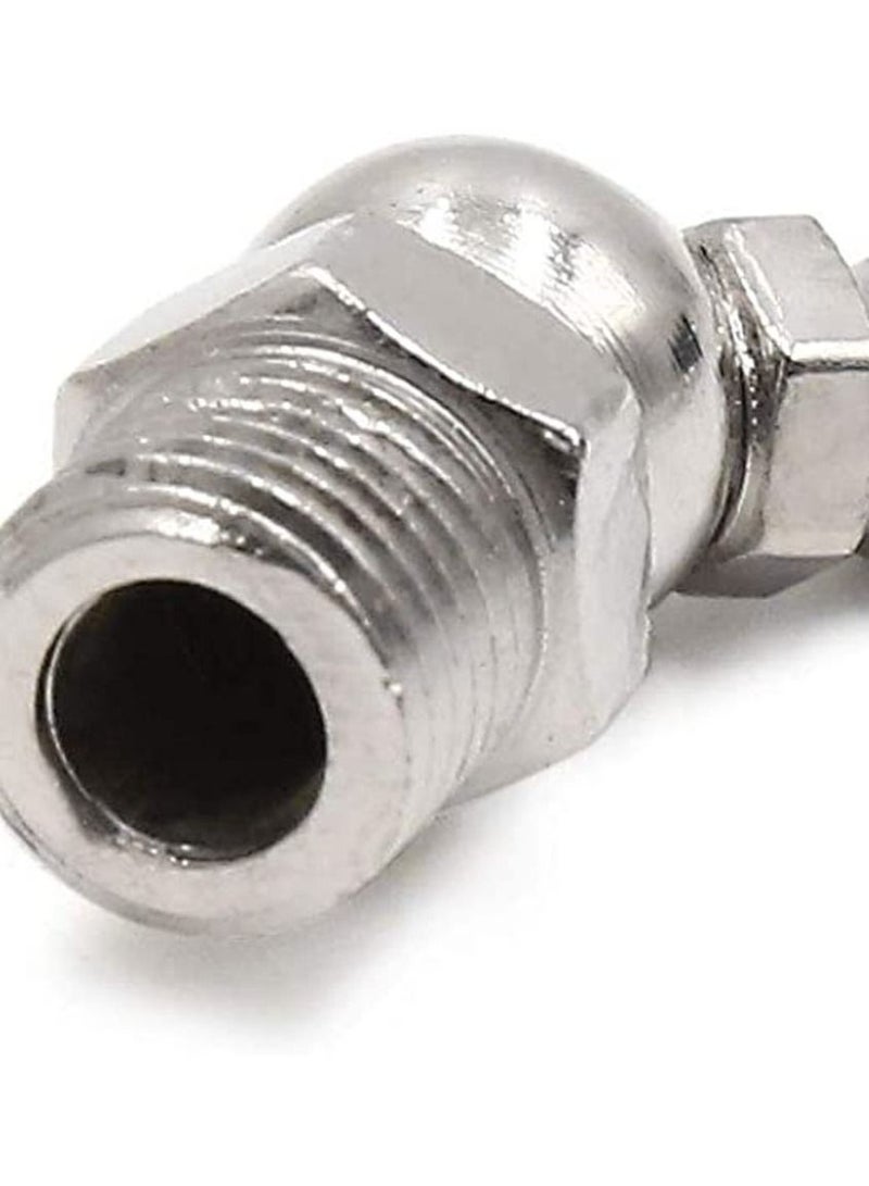 Nickel Plated 45 Degree Angle Grease Nipple Fitting For Car