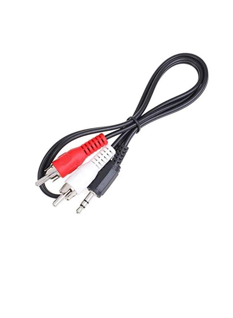 Audio-Aux Cable Stereo Plug Two RCA Plugs For Home Theater,Mobile,Laptop And TV TCA ST-23N (5 Meter)