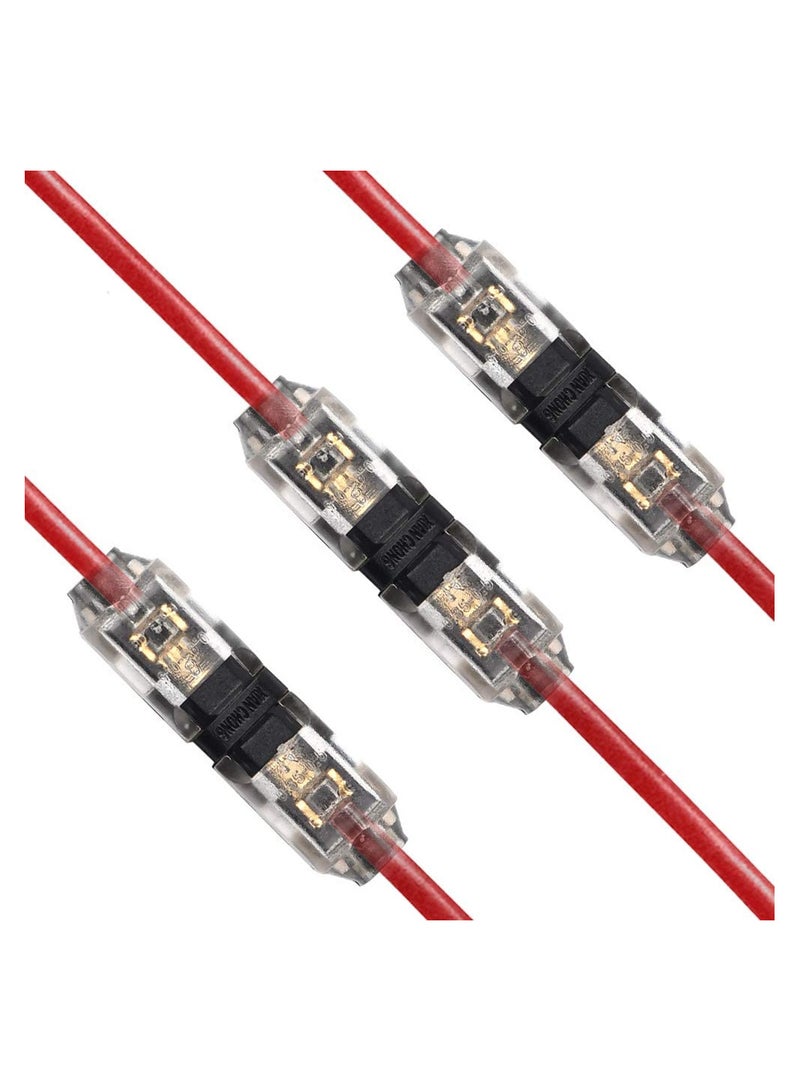 Connectors, H Tap, Low Voltage Electrical Quick Splice, Wire Connectors, Solderless Without Stripping, Suitable for 20-22 AWG Electrical Wire Connection (12Pcs)