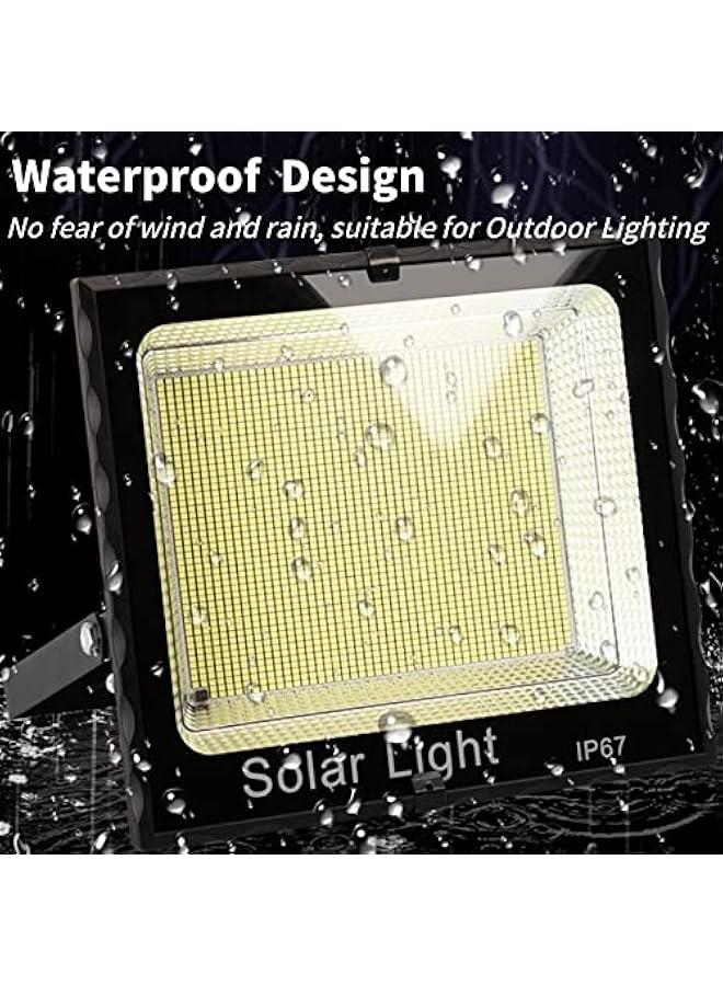 Solar Lights Outdoor Waterproof, 670 LED Solar Powered Flood Street Lights Motion Sensor with 5000mAh Battery Security Wall Light Barn Lamp for Outside Yard Garden Porch Garage Patio (200W)