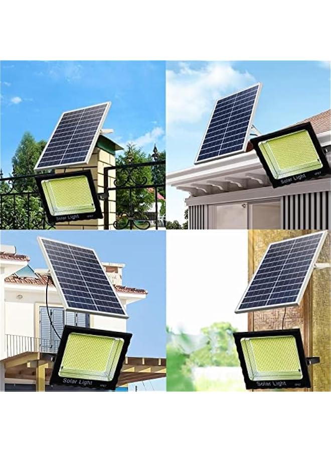 Solar Lights Outdoor Waterproof, 670 LED Solar Powered Flood Street Lights Motion Sensor with 5000mAh Battery Security Wall Light Barn Lamp for Outside Yard Garden Porch Garage Patio (200W)