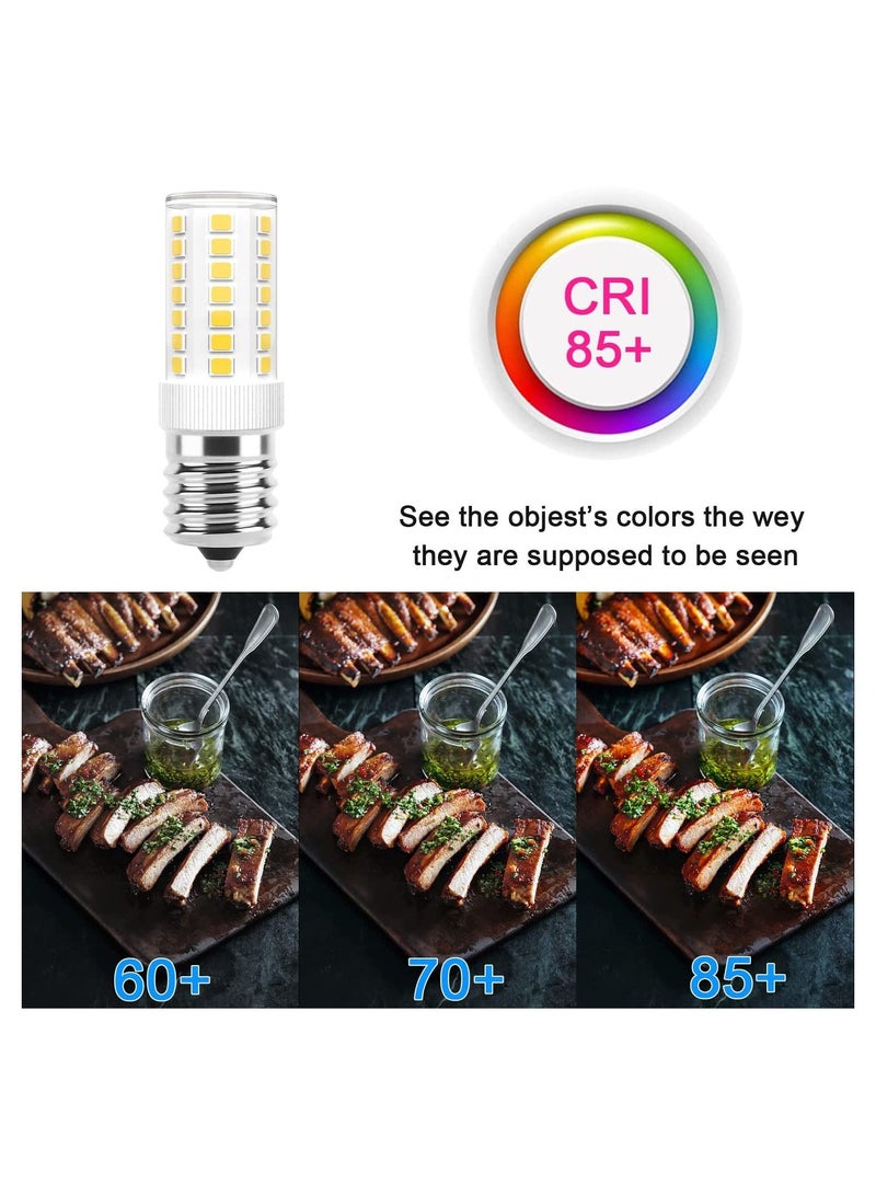 E17 LED Bulb Small Screw LED Bulb Refrigerator Light Dimmable 5W Microwave Microwave Bulb Daylight White 6000K Suitable for Microwave 2 Pack