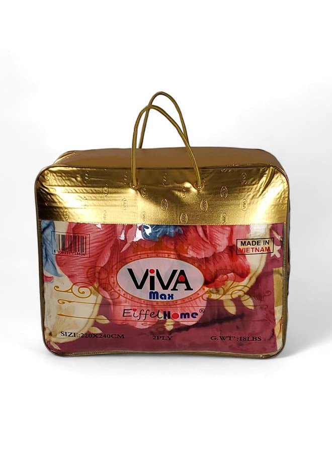 Viva Max Reversible Design Embossed Raschel Blankets 18lbs  (MADE IN VIETNAM)