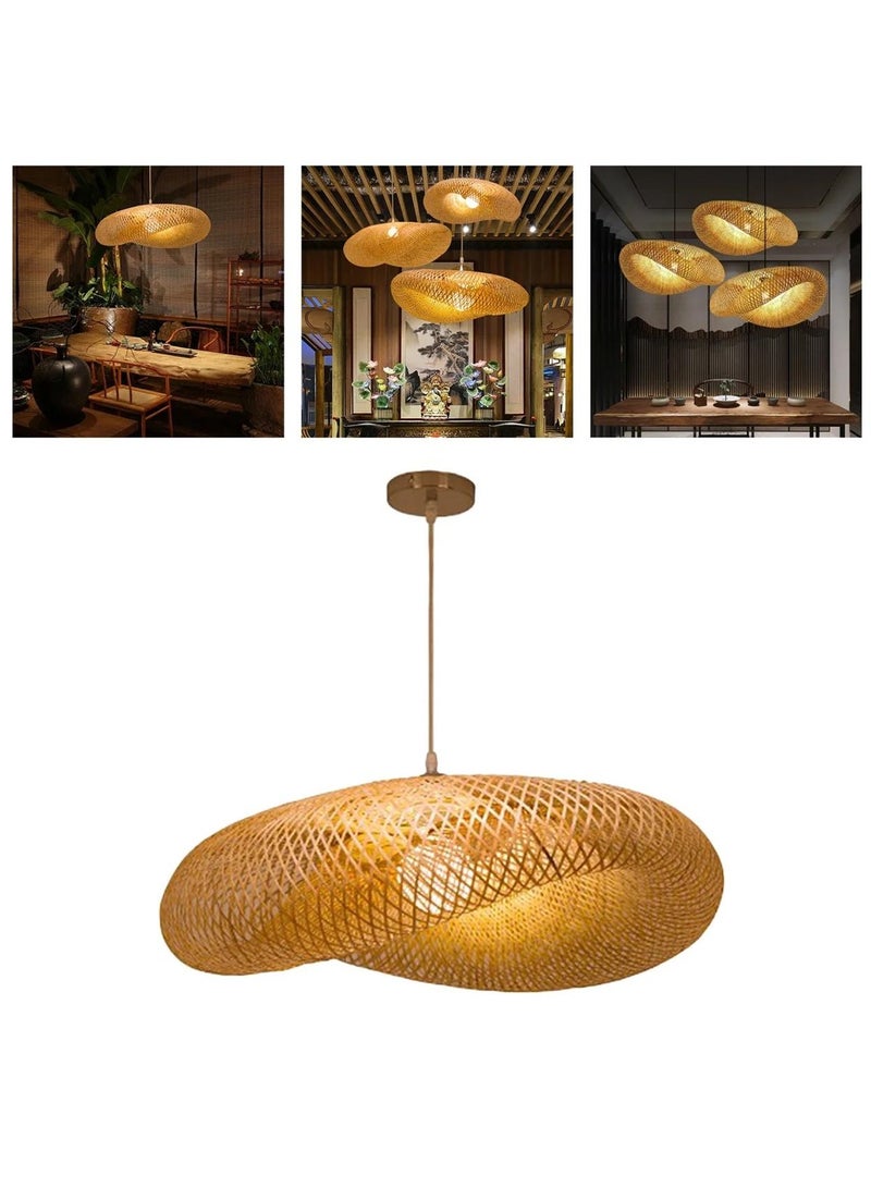 Bamboo Chandelier Lamp LED Hanging Ceiling Light for bedroom, dining table, living room, Cafe and Restaurant with E 27 Balbu (60cm)