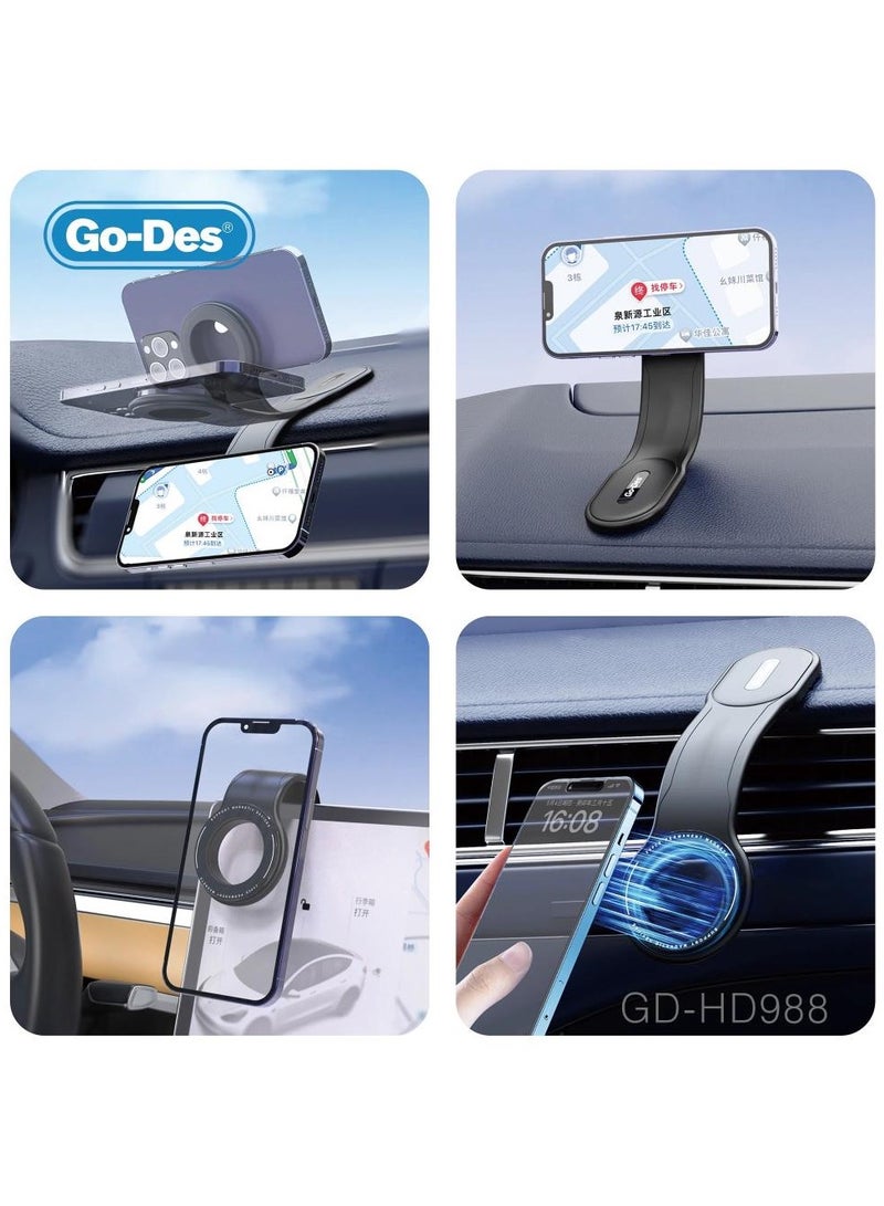 MagSafe Aluminum Detachable Bendable Magnetic Car Phone Holder, Car Cell Phone HOLDER