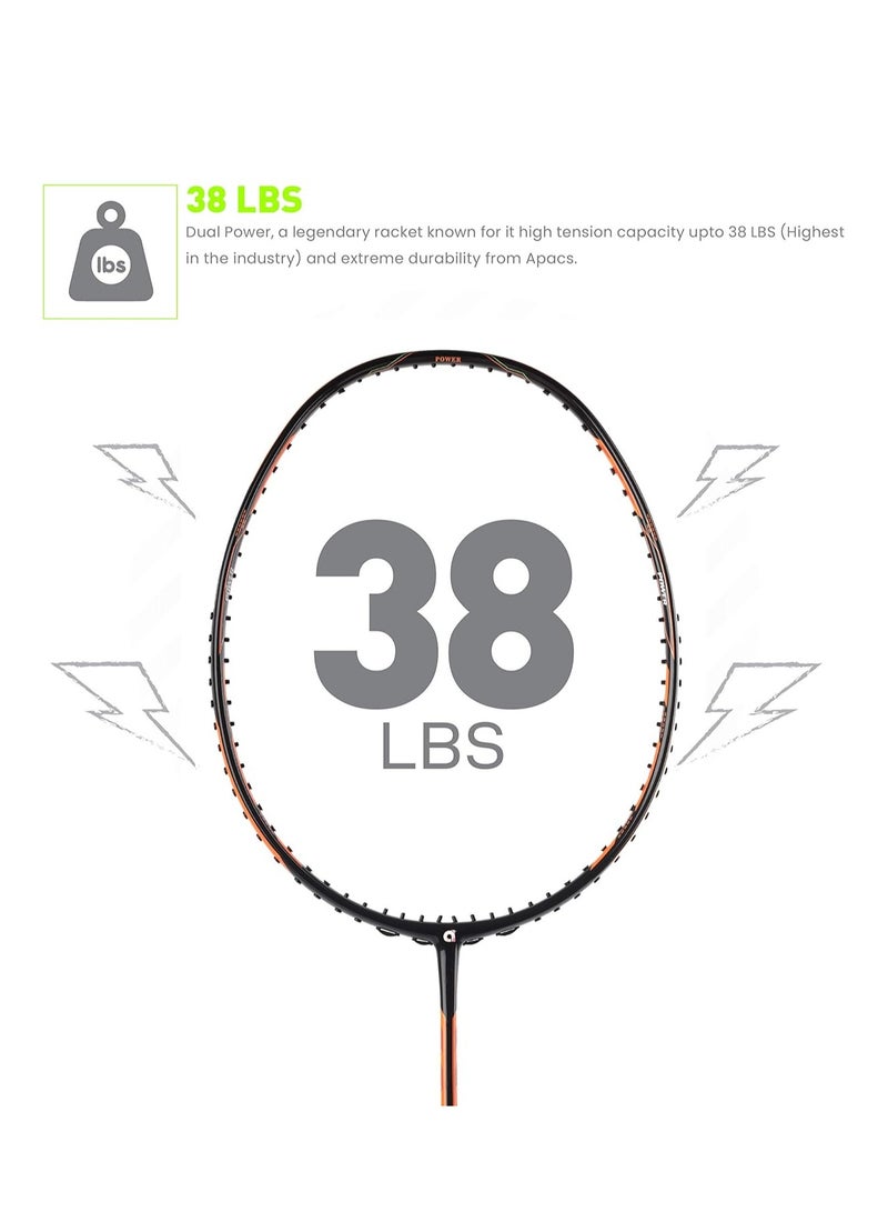 Dual Power & Speed Unstrung Badminton Racquet with Full Cover