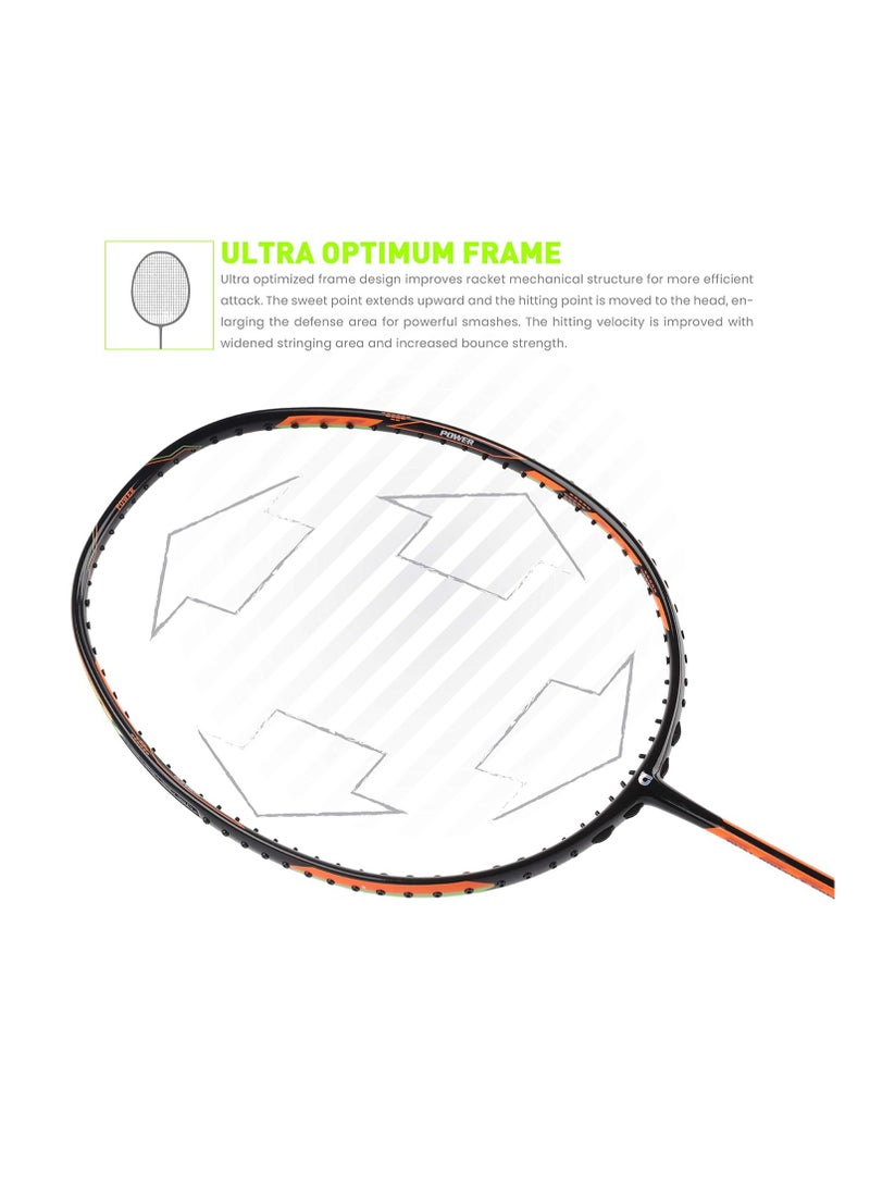 Dual Power & Speed Unstrung Badminton Racquet with Full Cover