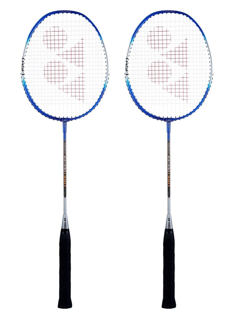 Premium Set of 2 YONEX ZR 100 Light Badminton Racquet Set, Lightweight Aluminum Design with Full Cover