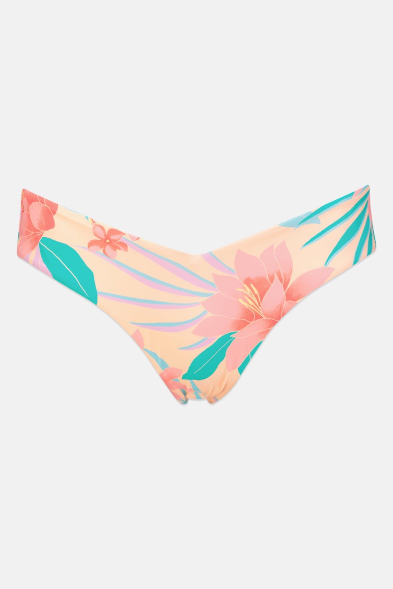 Women Lost in Daydreams Fiji Bikini Bottom, Peach Combo