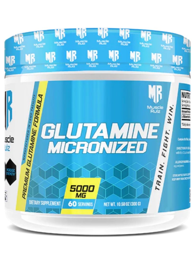 Glutamine Micronized, 5000mg Unflavored, 300g, 60 Servings