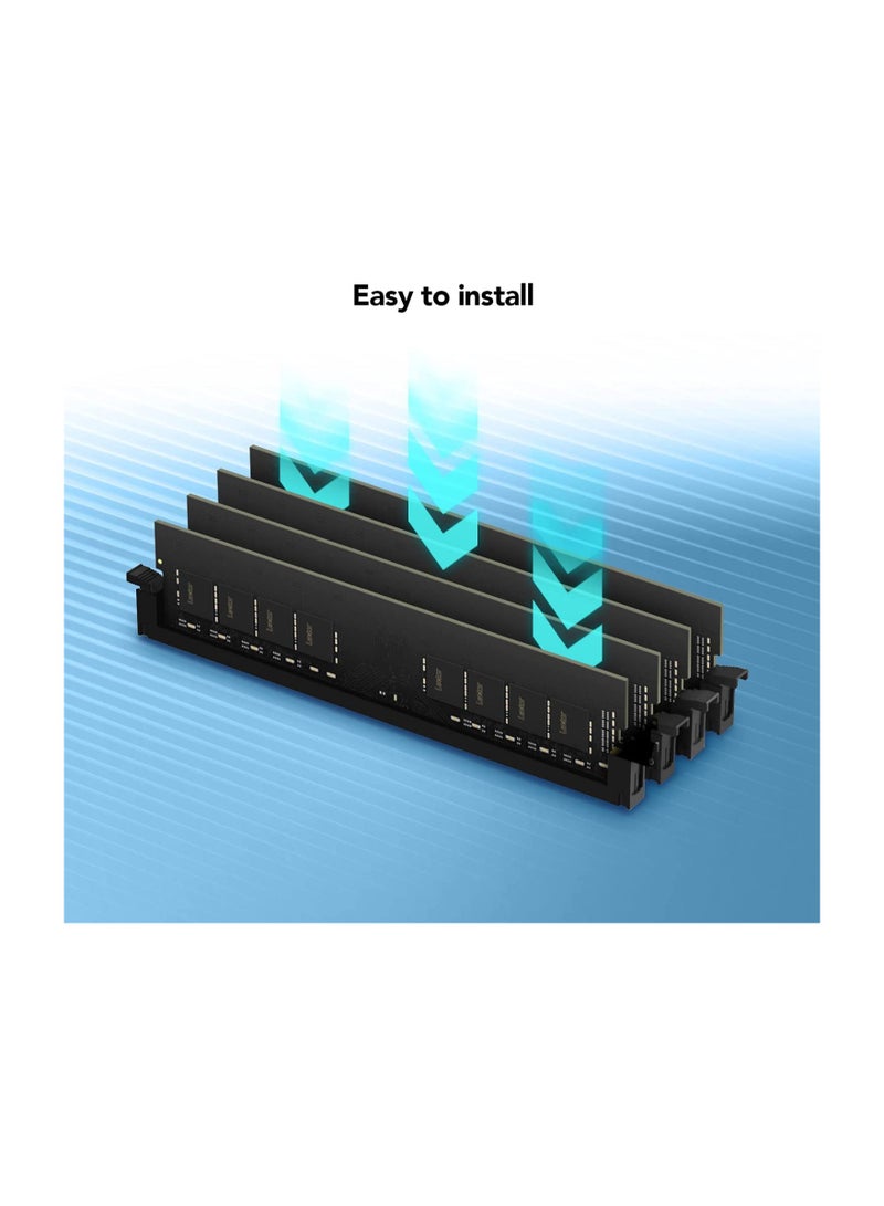 Lexar DDR4 16GB 288 PIN U-DIMM 3200Mbps, CL22, 1.2V- BLISTER Package BLACK