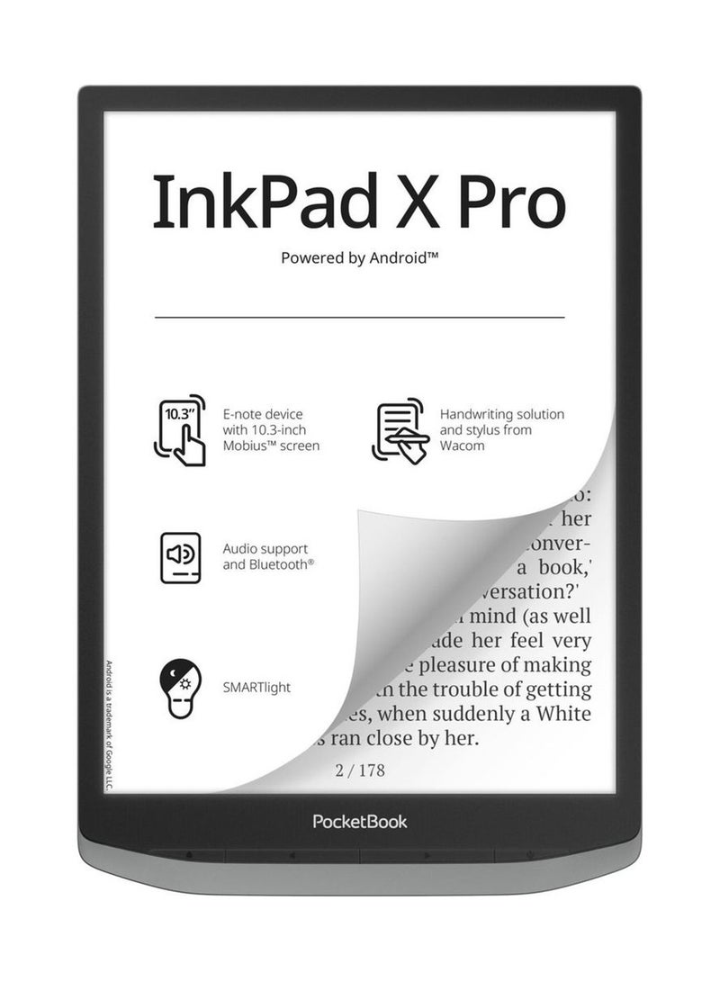 PocketBook InkPad X Pro 10.3-inch E-Reader with Handwriting, Android, and Wacom Stylus