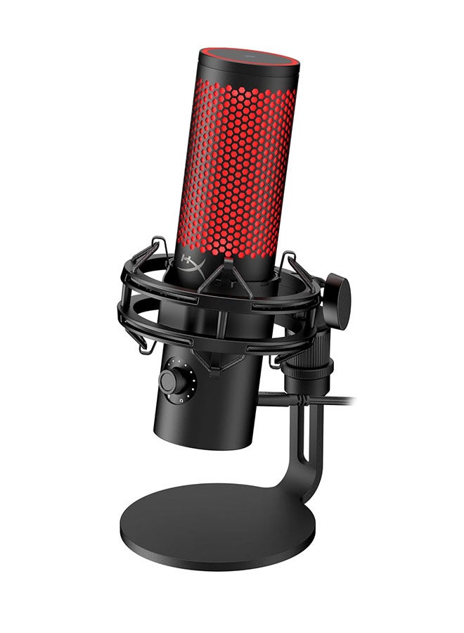 HyperX QuadCast 2 – USB Microphone for Gaming, Streaming and Podcasting, with On-Board Controls, LED Lighting, Removable Shock Mount, PC, Mac, PS5, PS4, USB-C - Black