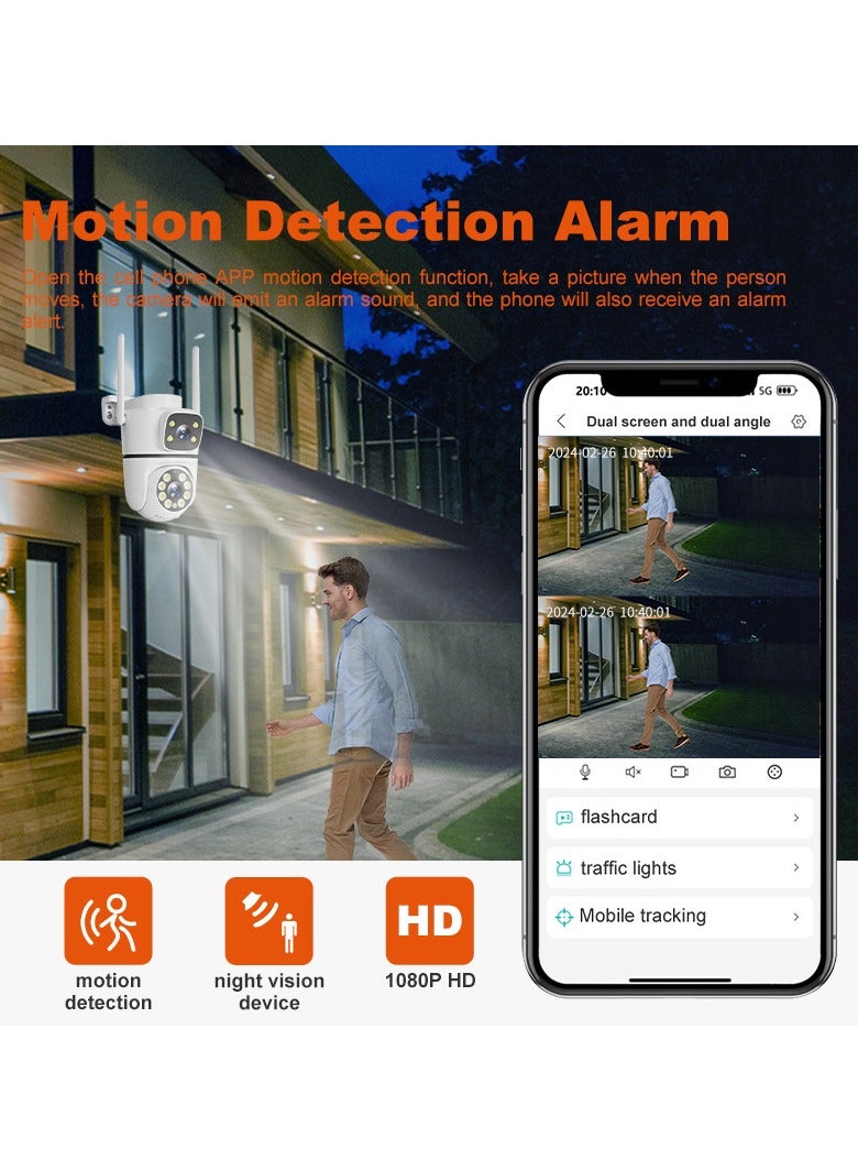 Wireless WiFi camera indoor and outdoor high-definition 1080P night vision device mobile phone remote binocular monitoring camera