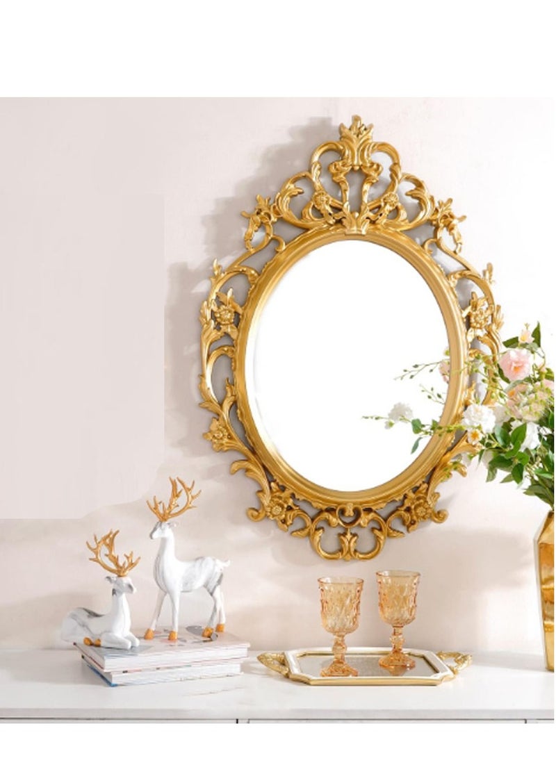 FFD Decorative Wall Mirror,Vintage Hanging Mirror for Bedroom Living-Room Dresser Decor Hanging Mirrors Wall Mounted Makeup Mirror,Vintage Cosmetic Mirror Dressing Mirror