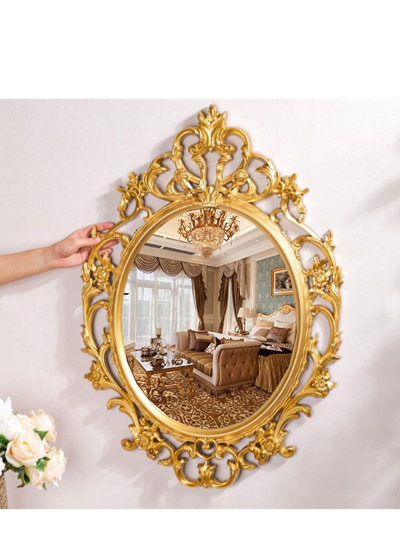 FFD Decorative Wall Mirror,Vintage Hanging Mirror for Bedroom Living-Room Dresser Decor Hanging Mirrors Wall Mounted Makeup Mirror,Vintage Cosmetic Mirror Dressing Mirror