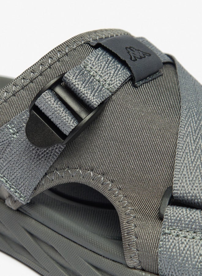 Mens Solid Slip-On Sports Sandals With Cushioning
