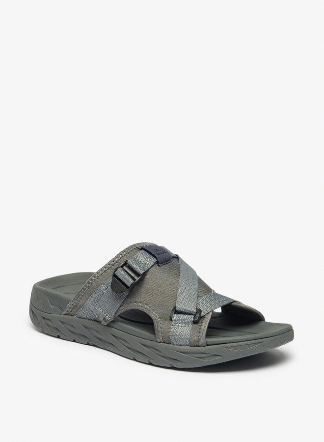 Mens Solid Slip-On Sports Sandals With Cushioning