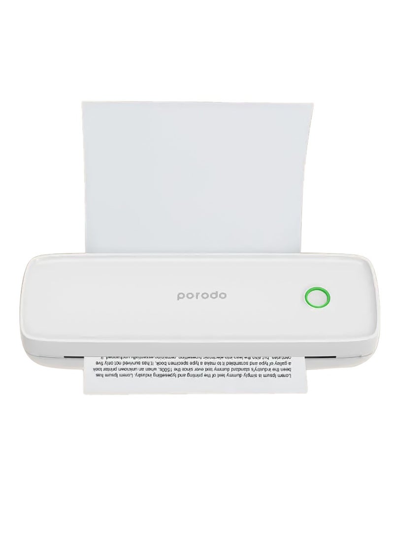 Smart Portable Thermal Printer Porodo Lifestyle - White