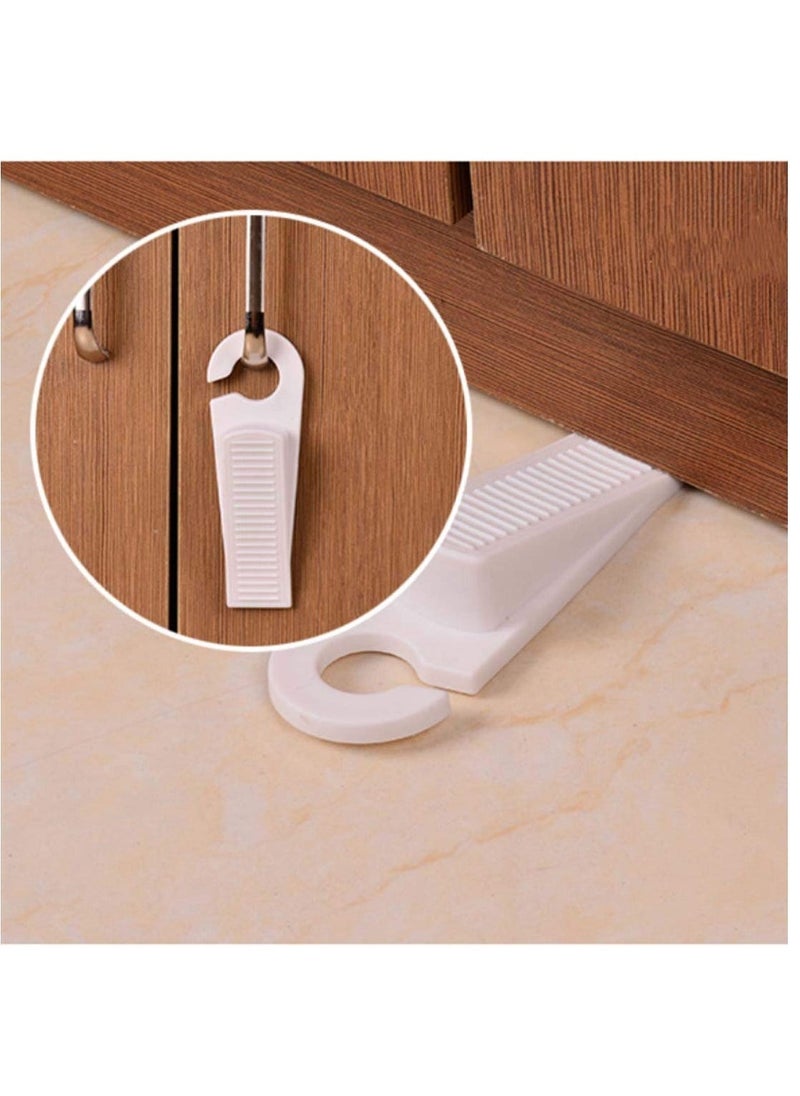 Door Stopper,  Rubber Hook Type Door Stopper, Door Stop Works on All Floor Surfaces, Control The Size of The Door Gaps and Prevent The Lock Outs,1 Inch Thick, 2 Pack White