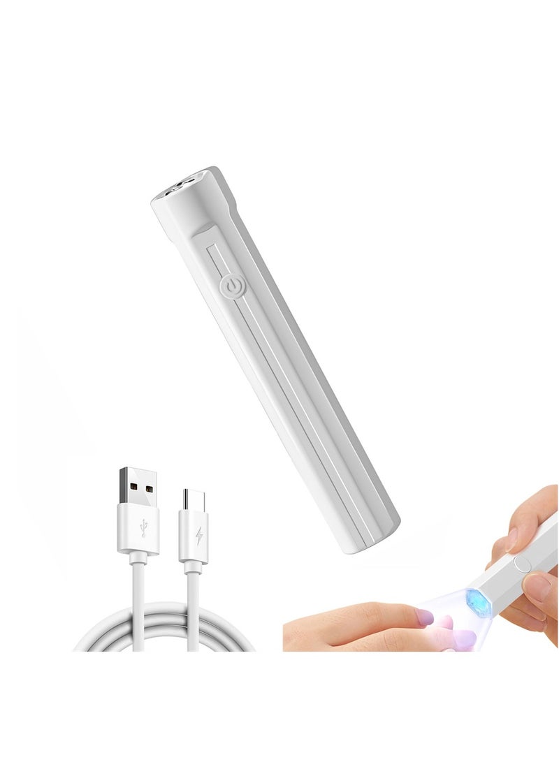 Portable Rechargeable UV Nail Lamp Mini LED Nail Dryer for Quick Gel Curing Perfect for Home DIY Manicure and Nail Art