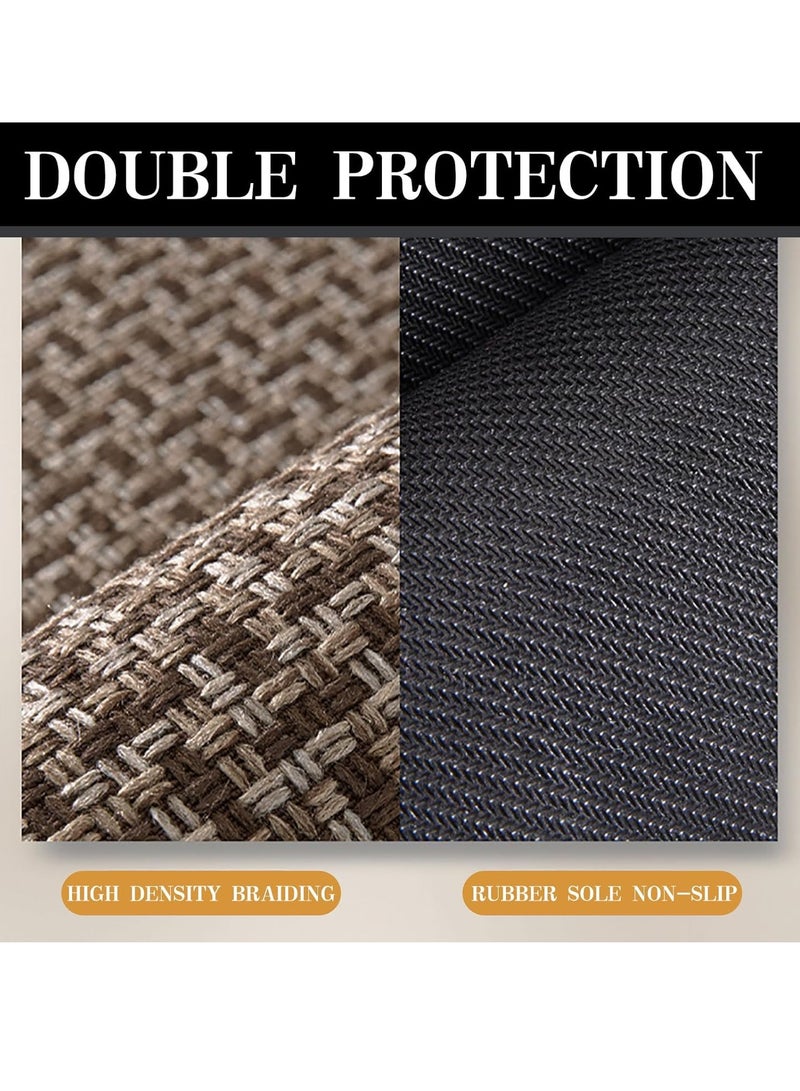 2-Piece Kitchen Floor Mats Non-Slip, Woven Kitchen Floor Mats Absorb Water in Front of Sink, 45*120cm+45*70cm Durable Waterproof Washable Kitchen Floor Mats