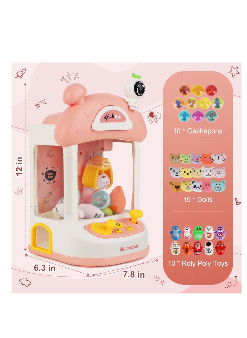 Machine for Kids, Electronic Pink Cool Fun Things Small Toys, Mini Claw Machine Vending Machines Candy Grabber, Suitable for Birthday Gifts for Kids